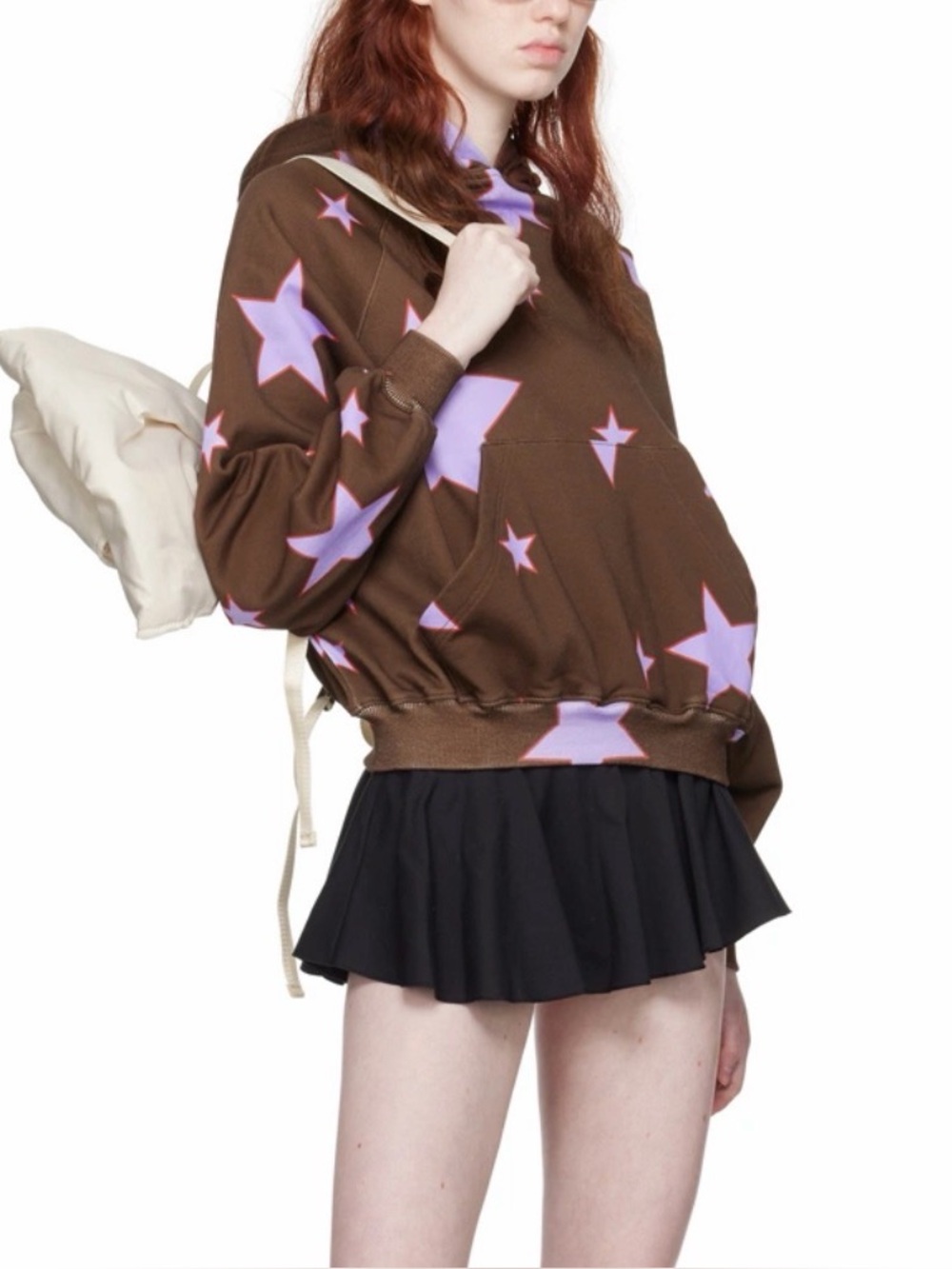 Praying Brown Star Hoodie, brand new size small